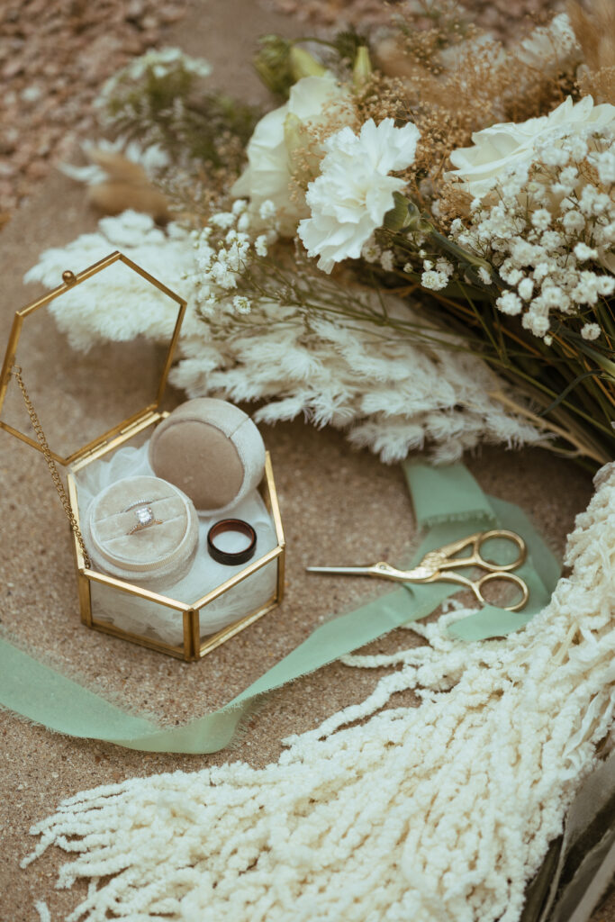 romantic wedding flatlay details
