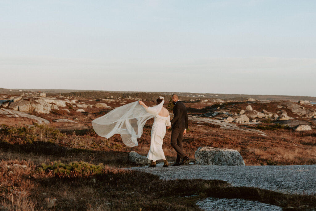 adventure elopement at peggy's cove
