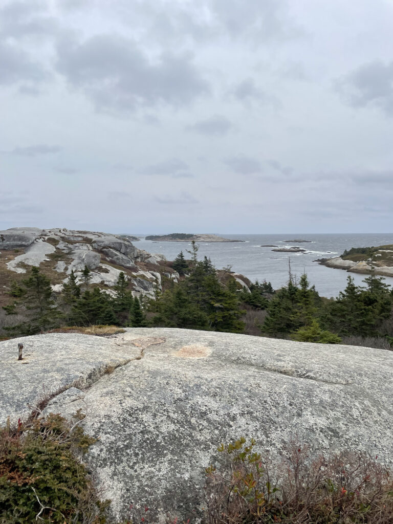 Halifax wedding photographer scouting location at Peggy's Cove