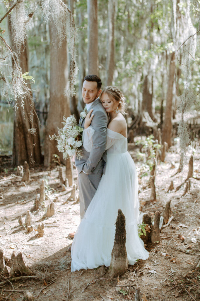 intimate forest elopement bayou