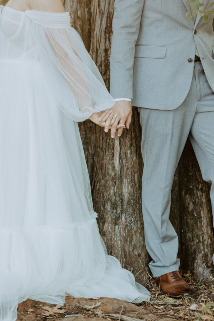 bride and groom first look