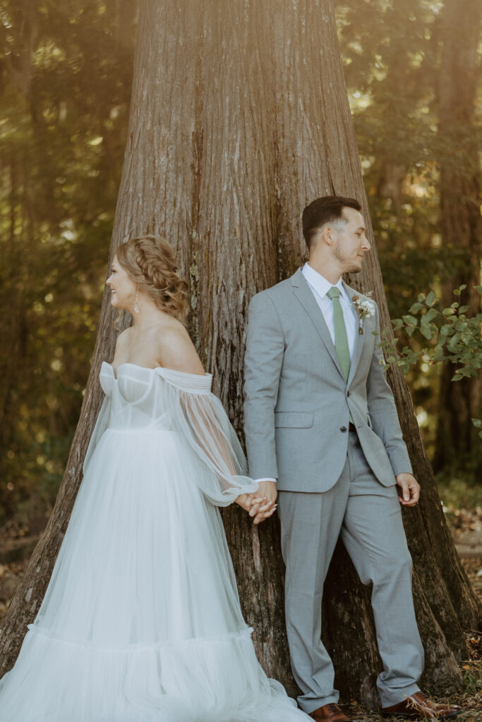 long sleeve wedding dress forest wedding