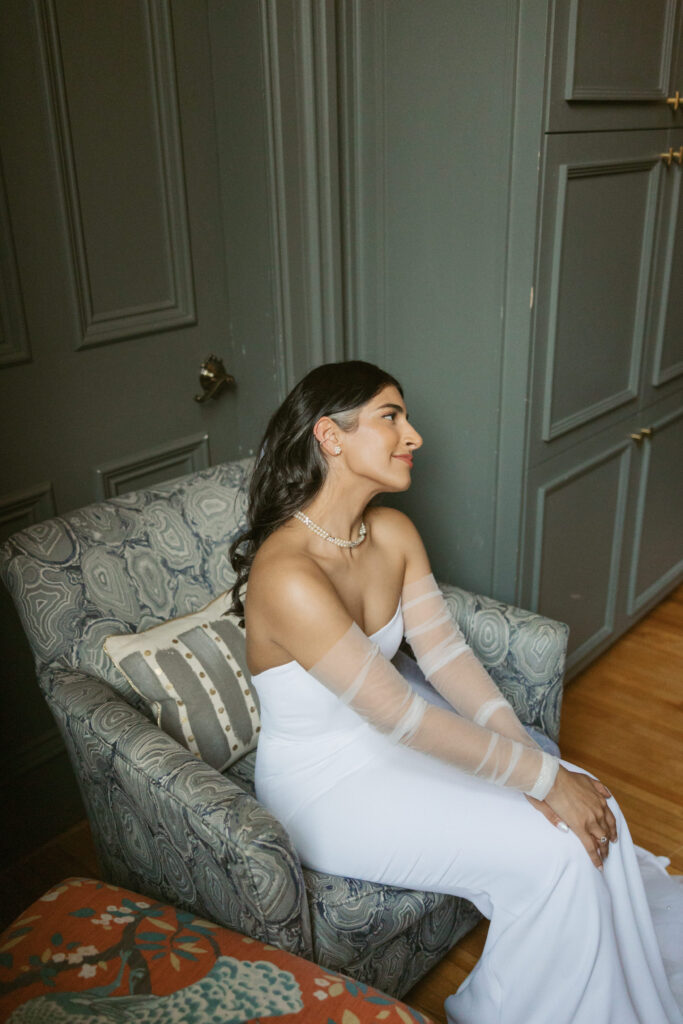 Editorial bridal portraits at the Halifax Club, Nova Scotia