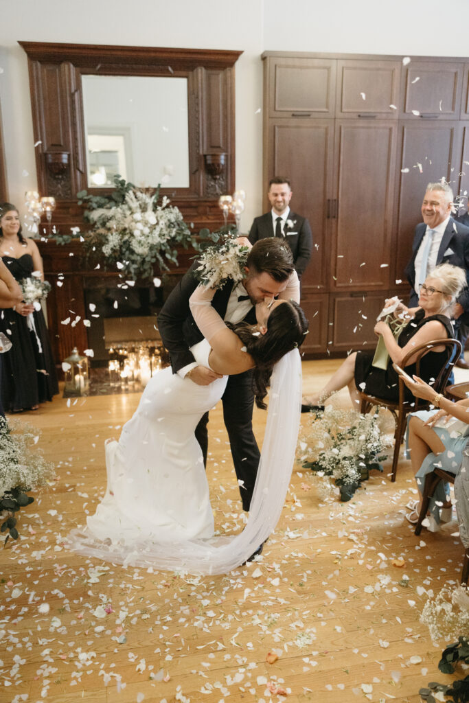 Wedding ceremony at the Halifax Club in Nova Scotia