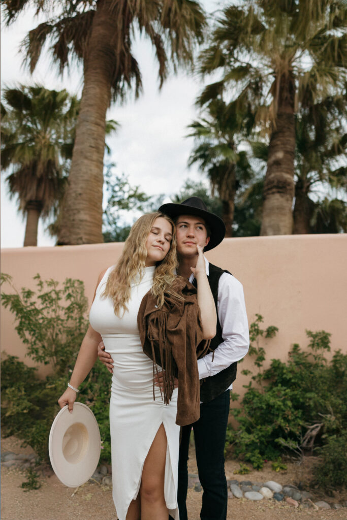 Desert adventure elopement in Tucson, Arizona at the Joshua Tree House wedding venue - Saguaro National Park