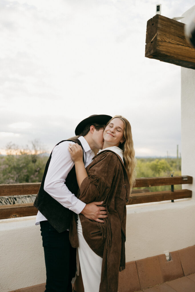 Desert adventure elopement in Tucson, Arizona at the Joshua Tree House wedding venue - Saguaro National Park