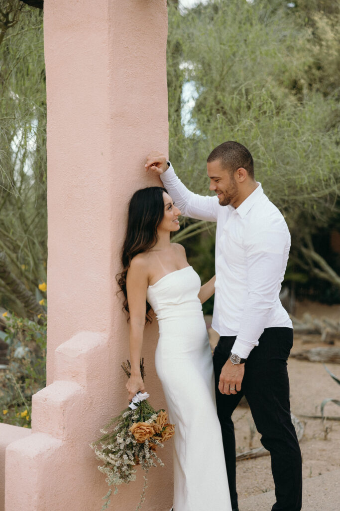 A modern timeless micro-wedding at the Joshua Tree House in Tucson, Arizona - Saguaro National Park