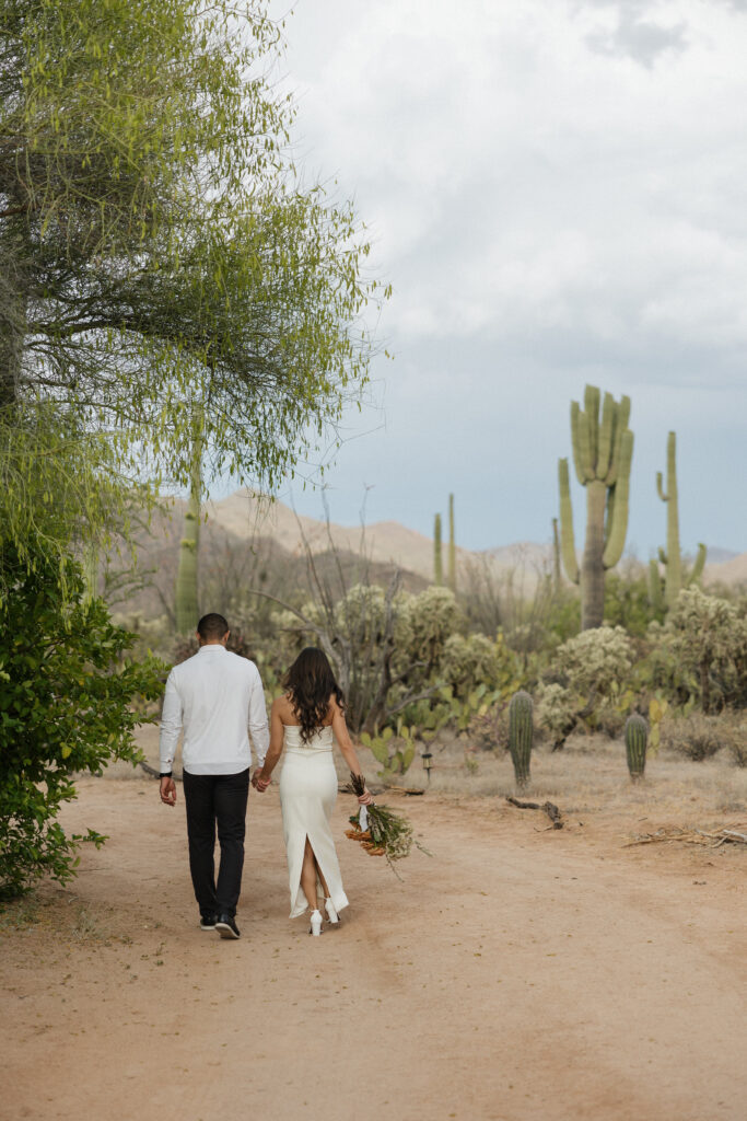 A modern timeless micro-wedding at the Joshua Tree House in Tucson, Arizona - Saguaro National Park Wedding and Elopement Photographer