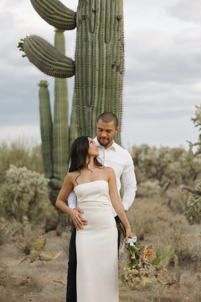 A modern timeless micro-wedding at the Joshua Tree House in Tucson, Arizona - Saguaro National Park