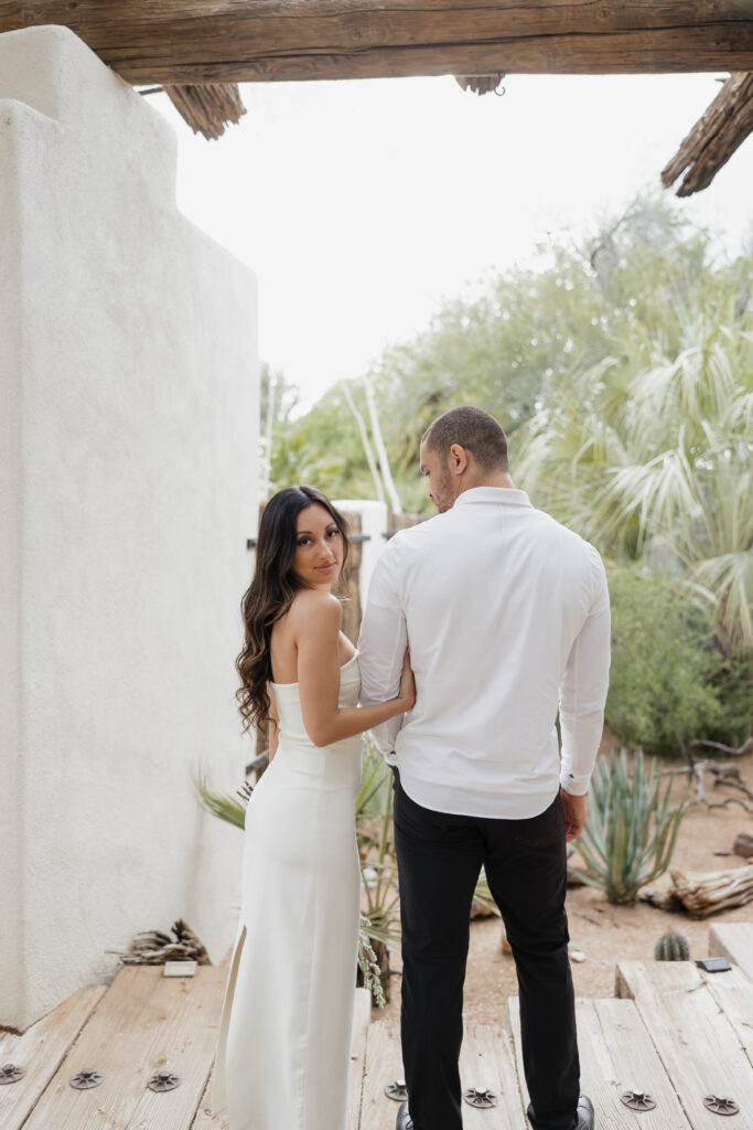 A modern timeless micro-wedding at the Joshua Tree House in Tucson, Arizona - Saguaro National Park